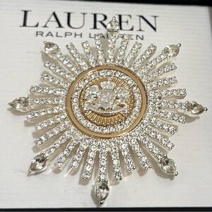 Lauren Ralph Lauren Radiant Silver and Gold Brooch